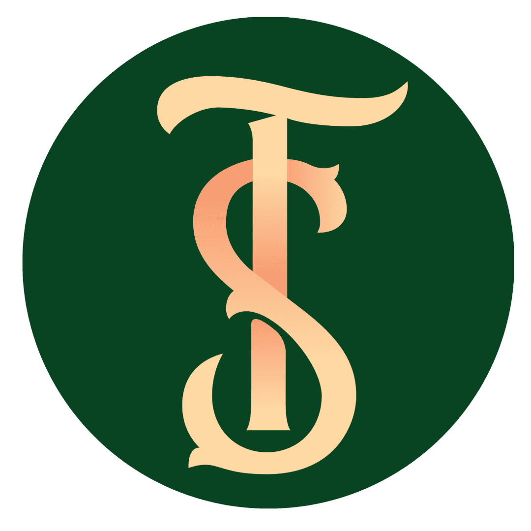 TS logo The Source dispensary circular logo featuring stylized TS monogram in cream and coral colors on dark green background.